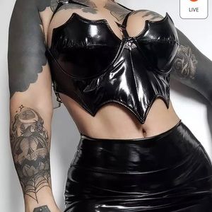 COPY - NWT Latex Goth Halter Top - 1 more in stock